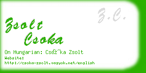 zsolt csoka business card